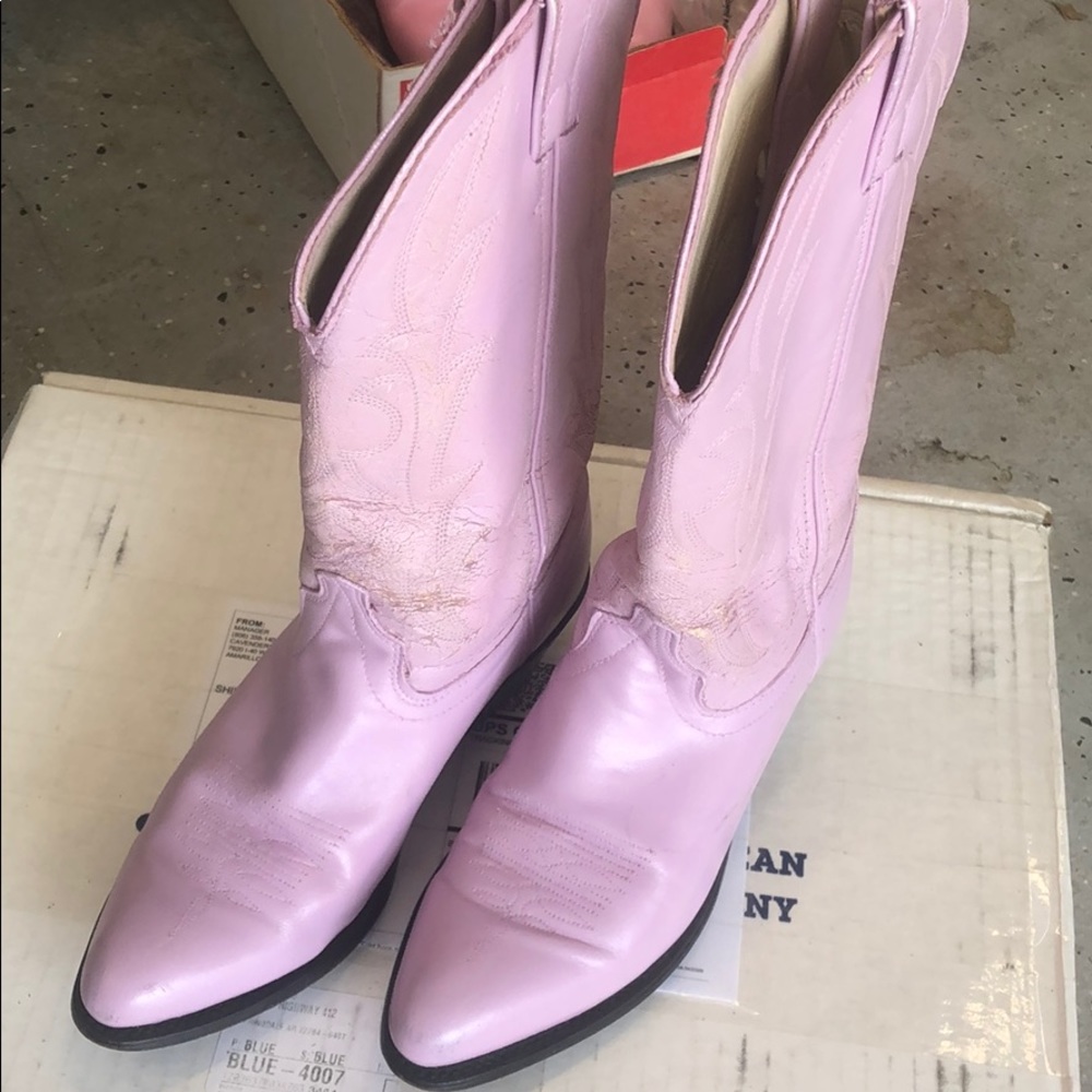 Lilac Cowgirl Dress Boots